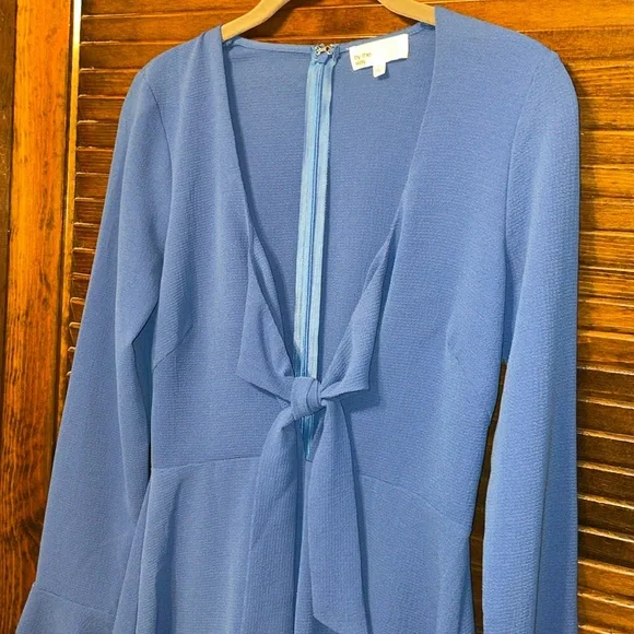 By The Way Jolie Blue Ruffle Romper From Revolve - Picture 3 of 7